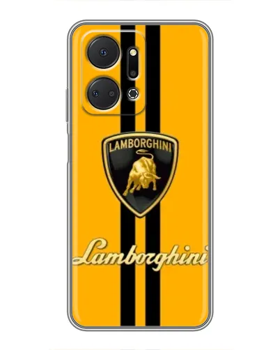 Чехол для Huawei Honor X7a с картинкой «Lamborghini Stripe желтый»