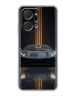 Чехол для Huawei Honor X7a с картинкой «Lamborghini золотые линии» Чехол для Huawei Honor X7a с картинкой «Lamborghini золотые линии»