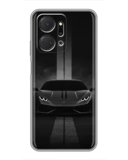 Чехол для Huawei Honor X7a с картинкой «Lamborghini симметрия дорог»
