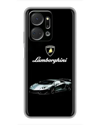 Чехол для Huawei Honor X7a с картинкой «Логотип Lamborghini классика»