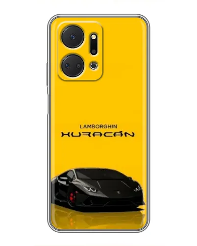 Чехол для Huawei Honor X7a с картинкой «Lamborghini Huracan черный»