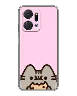 Чохол для Huawei Honor X7a з картинкою «Pusheen та печиво» Чохол для Huawei Honor X7a з картинкою «Pusheen та печиво»