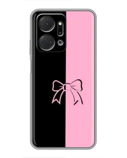 Чехол для Huawei Honor X7a с картинкой «Половинки банта»