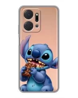 Чехол для Huawei Honor X7a с картинкой «Стич ест шоколад» Чехол для Huawei Honor X7a с картинкой «Стич ест шоколад»