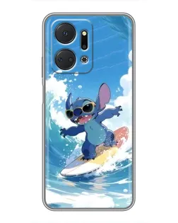 Чехол для Huawei Honor X7a с картинкой «Стич на волне» Чехол для Huawei Honor X7a с картинкой «Стич на волне»