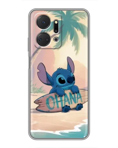 Чехол для Huawei Honor X7a с картинкой «Стич на серфе»