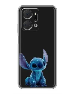 Чехол для Huawei Honor X7a с картинкой «Стич на черном» Чехол для Huawei Honor X7a с картинкой «Стич на черном»