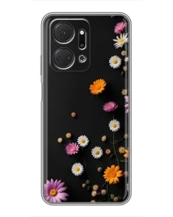 Чехол для Huawei Honor X7a с картинкой «Цветочная композиция»