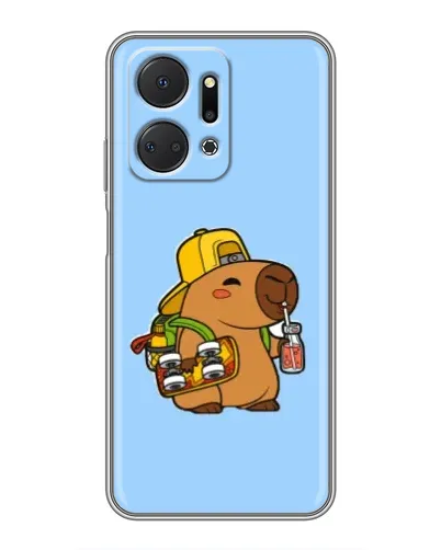 Чехол для Huawei Honor X7a с картинкой «Капибара на скейте» Чехол для Huawei Honor X7a с картинкой «Капибара на скейте»