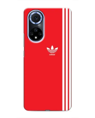 Чехол для Huawei Honor X7b с картинкой «Красный минимализм Adidas»
