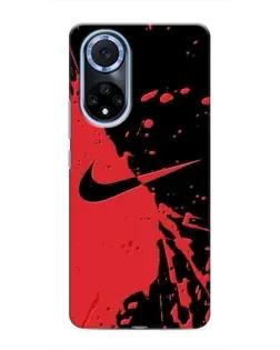 Чехол для Huawei Honor X7b с картинкой «Красные брызги Nike»