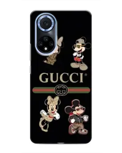 Чехол для Huawei Honor X7b с картинкой «Gucci — герои Disney и монограмма»