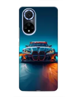 Чехол для Huawei Honor X7b с картинкой «BMW — огни неона»