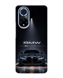 Чехол для Huawei Honor X7b с картинкой «BMW сквозь ночной город»