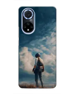 Чехол для Huawei Honor X7b с картинкой «Герой PUBG на скале»