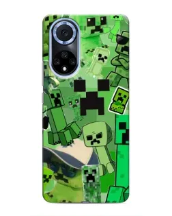 Чехол для Huawei Honor X7b с картинкой «Криперы Minecraft»
