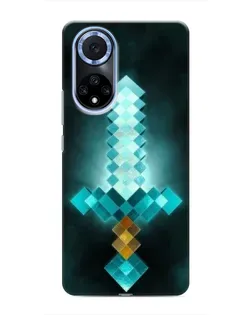 Чехол для Huawei Honor X7b с картинкой «Алмазный меч неон»