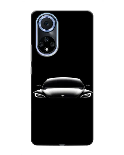 Чехол для Huawei Honor X7b с картинкой «Фары Tesla Night»