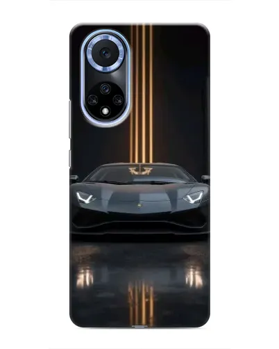 Чехол для Huawei Honor X7b с картинкой «Lamborghini золотые линии»