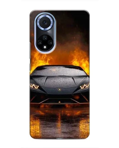 Чехол для Huawei Honor X7b с картинкой «Lamborghini в огне»