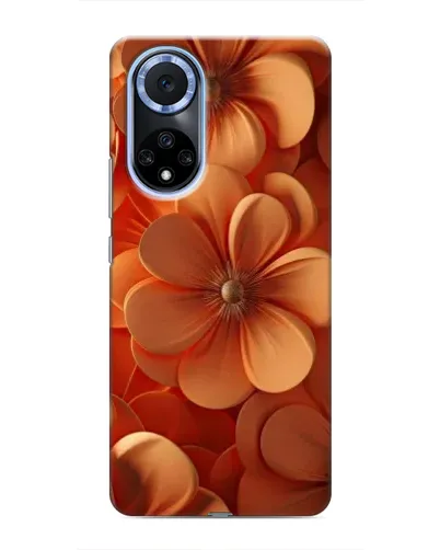 Чехол для Huawei Honor X7b с картинкой «Оранжевый макро цветок»