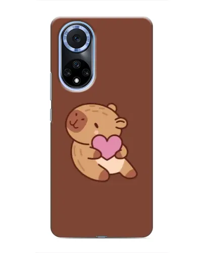 Чехол для Huawei Honor X7b с картинкой «Капибара с сердцем»