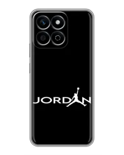 Чехол для Huawei Honor X7c с картинкой «Jordan White Logo»