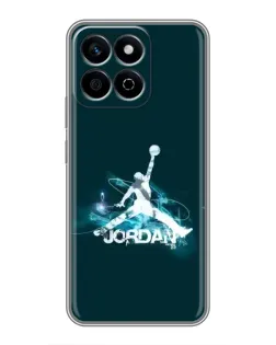 Чехол для Huawei Honor X7c с картинкой «Jordan Blue Fire»