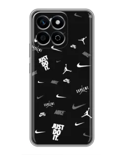 Чехол для Huawei Honor X7c с картинкой «Nike Black Pattern»