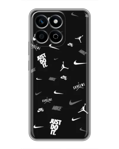 Чехол для Huawei Honor X7c с картинкой «Nike Black Pattern» Чехол для Huawei Honor X7c с картинкой «Nike Black Pattern»