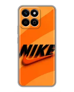 Чехол для Huawei Honor X7c с картинкой «Оранжевый драйв Nike»