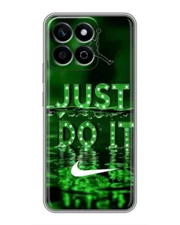 Чехол для Huawei Honor X7c с картинкой «Зеленый неоновый Nike»