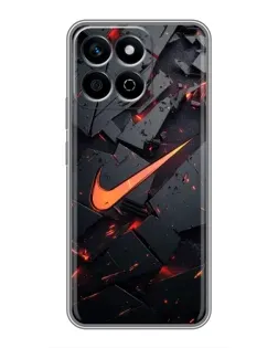 Чехол для Huawei Honor X7c с картинкой «Nike — эффект разломов»