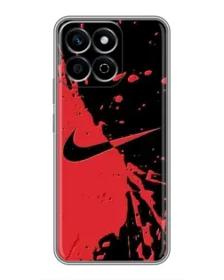 Чехол для Huawei Honor X7c с картинкой «Красные брызги Nike» Чехол для Huawei Honor X7c с картинкой «Красные брызги Nike»