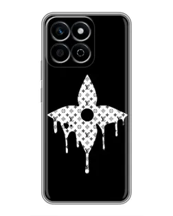 Чехол для Huawei Honor X7c с картинкой «Цветочная монограмма»