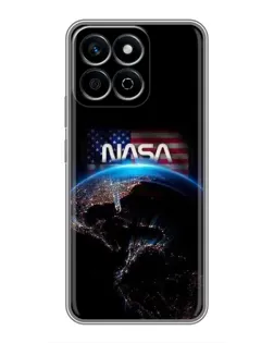 Чехол для Huawei Honor X7c с картинкой «Земля из космоса NASA»