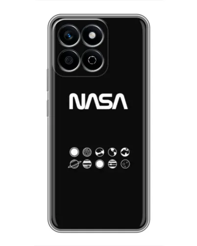 Чехол для Huawei Honor X7c с картинкой «NASA — технический принт»