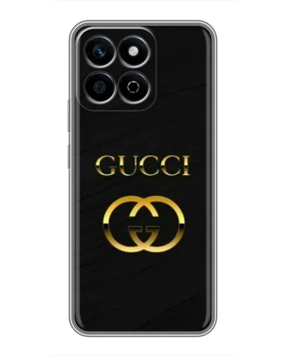 Чехол для Huawei Honor X7c с картинкой «Золотой логотип Gucci»