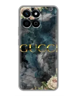 Чехол для Huawei Honor X7c с картинкой «Абстрактные цветы Gucci»