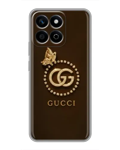Чехол для Huawei Honor X7c с картинкой «Gucci — золотая бабочка»