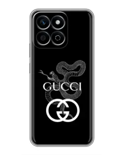Чехол для Huawei Honor X7c с картинкой «Gucci — серебряная змея»