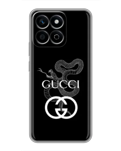 Чехол для Huawei Honor X7c с картинкой «Gucci — серебряная змея»