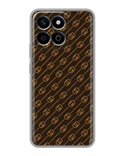 Чехол для Huawei Honor X7c с картинкой «Gucci — золотые диагонали»