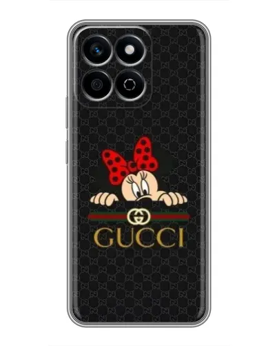 Чехол для Huawei Honor X7c с картинкой «Минни Маус Gucci — черный»