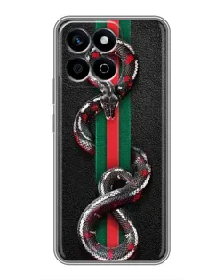 Чехол для Huawei Honor X7c с картинкой «Gucci — змея на полосе»