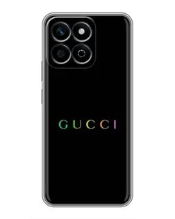 Чехол для Huawei Honor X7c с картинкой «Gucci — неоновый минимализм»