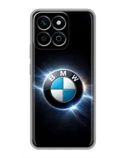 Чехол для Huawei Honor X7c с картинкой «BMW — неоновое сияние»