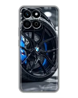 Чехол для Huawei Honor X7c с картинкой «Колесо BMW вблизи»