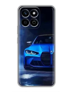Чехол для Huawei Honor X7c с картинкой «Голубая BMW M4»