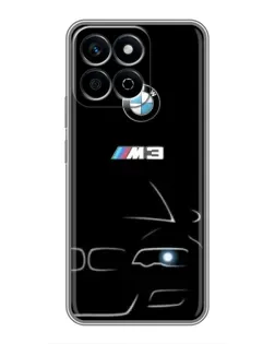 Чехол для Huawei Honor X7c с картинкой «Минималистичный принт BMW M3»